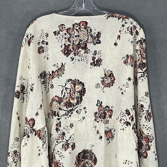 Maurices Top Women Sz‎ 2X V-Neck Floral Lace Patchwork Peasant Boho - Picture 10 of 16